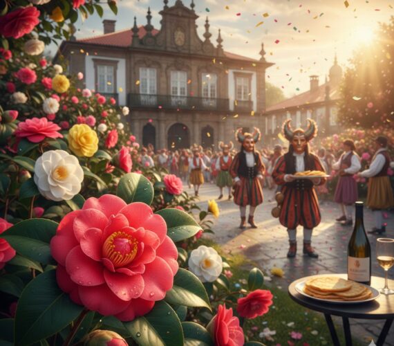 Título: El despertar del invierno en Cambados: Entre Camelias y el color del Entroido Título: El despertar del invierno en Cambados: Entre Camelias y el color del Entroido